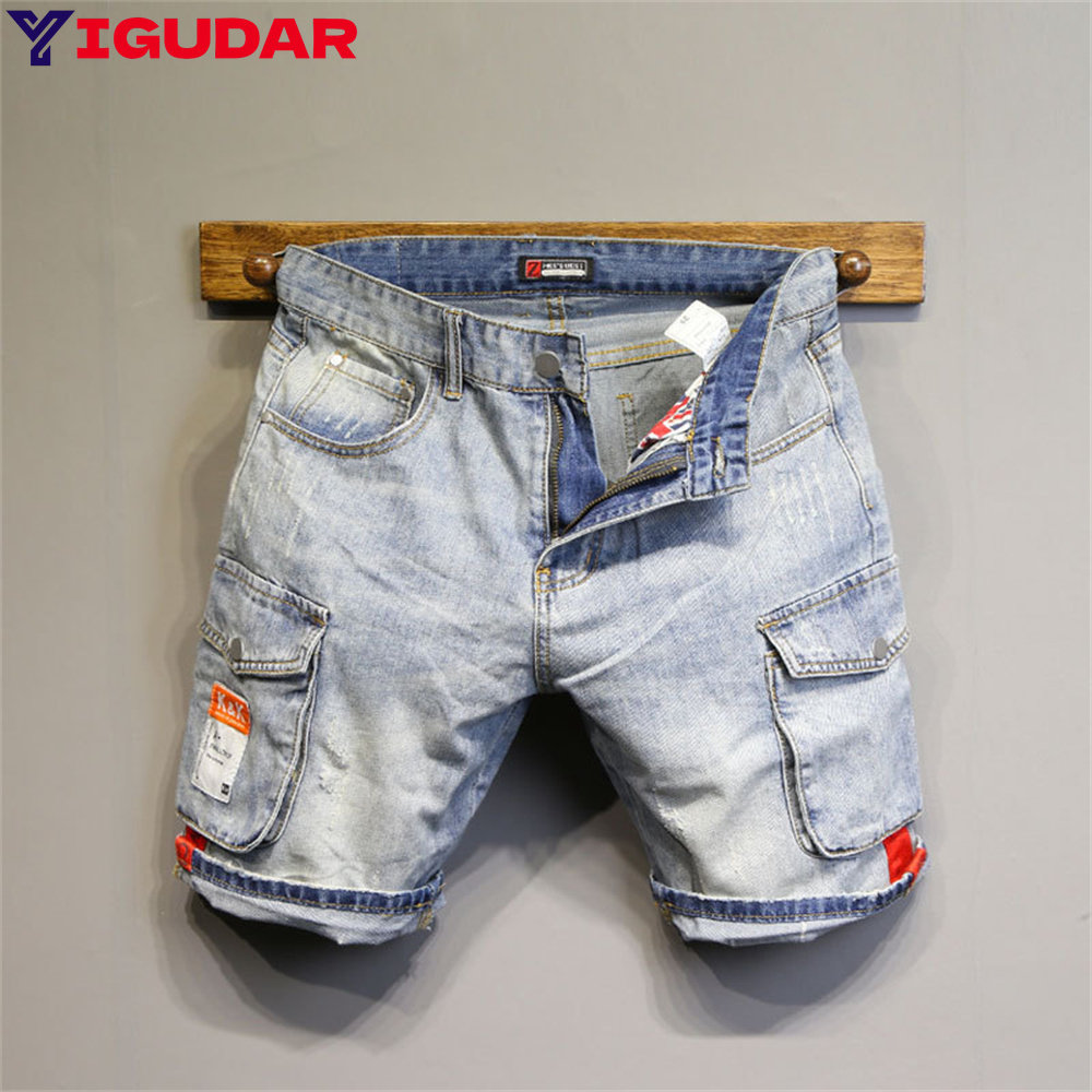 Fashion Brand Men Jeans Shorts - Streetwear Brand Denim recension och pris