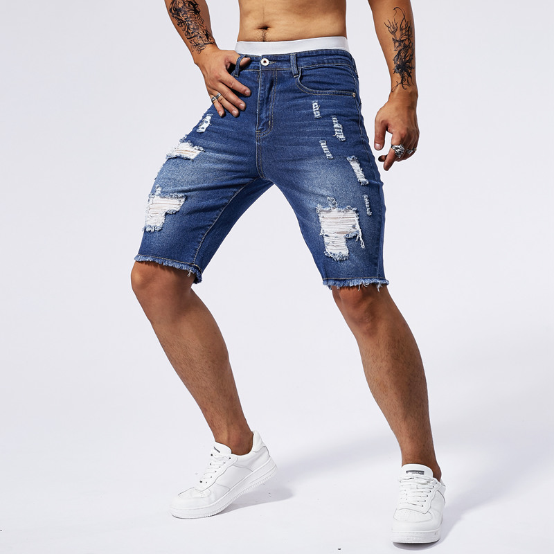 2025 Summer New Men's Ripped D - Streetwear Brand Denim recension och pris