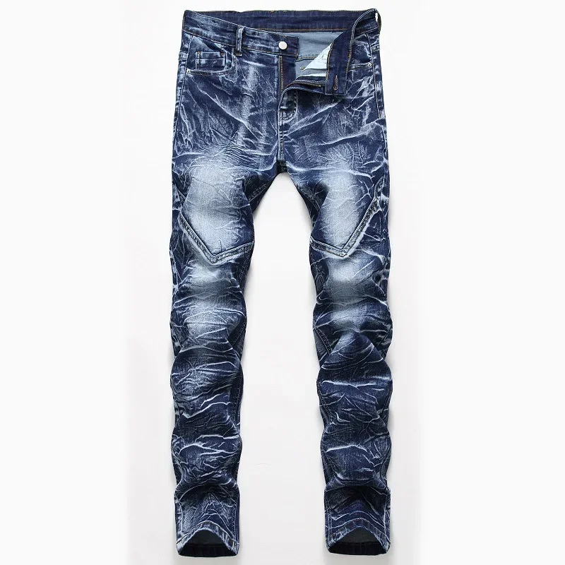 Fashion Print Men's Elasticity - Streetwear Brand Denim recension och pris