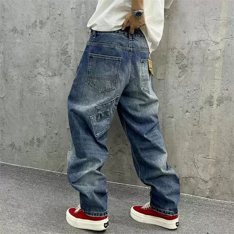 Brand Splicing Jeans Autumn Fa - Streetwear Brand Denim recension och pris